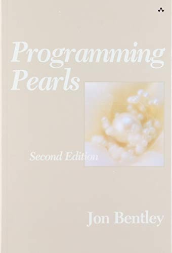 PROGRAMMING PEARLS By Jon Bentley **Mint Condition**