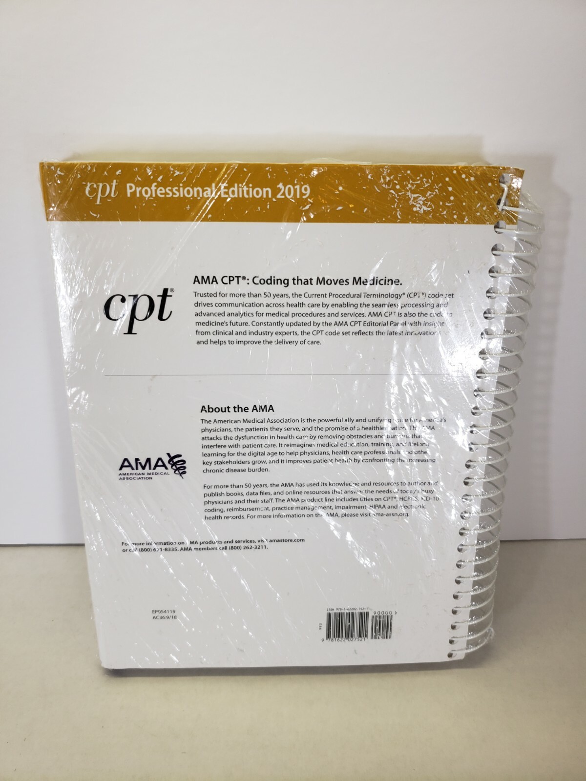 AMA 2019 Current Procedural Terminology CPT (Professional Edition) Spiral Bound