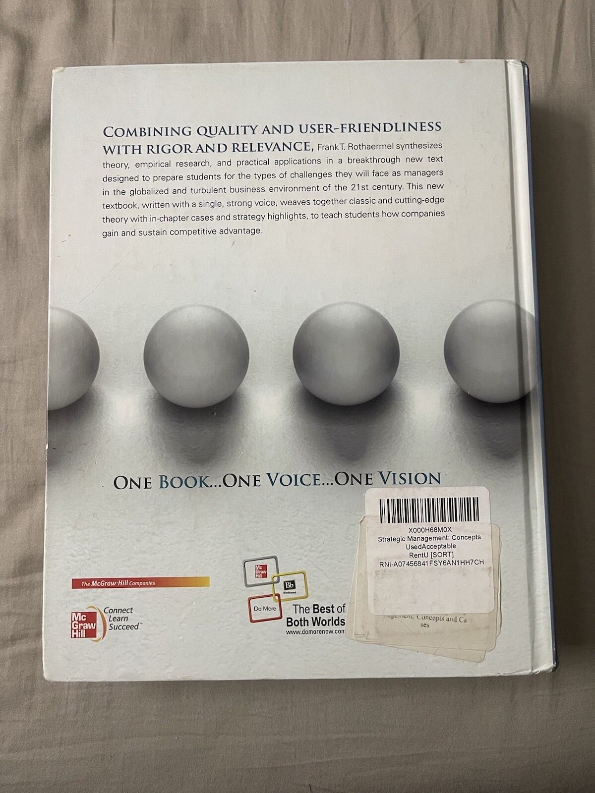 Strategic Management: Concepts & Cases By Frank T. Rothaermel (used Hardcover)
