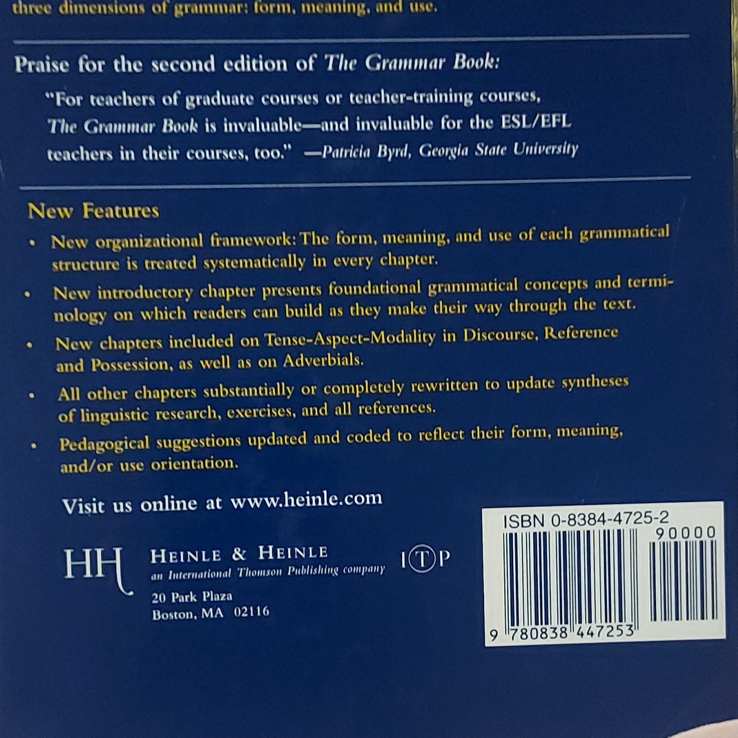 The Grammar Book Second Edition Celce-Murcia Larsen-Freeman Heinle & Heinle