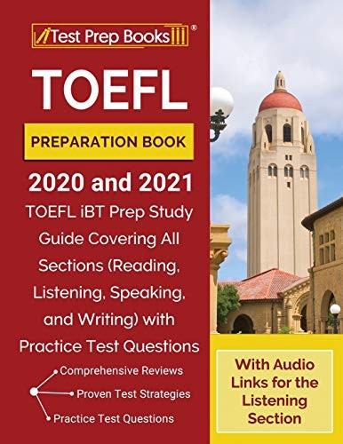TOEFL PREPARATION BOOK 2020 AND 2021: TOEFL IBT PREP STUDY By Tpb Publishing VG+