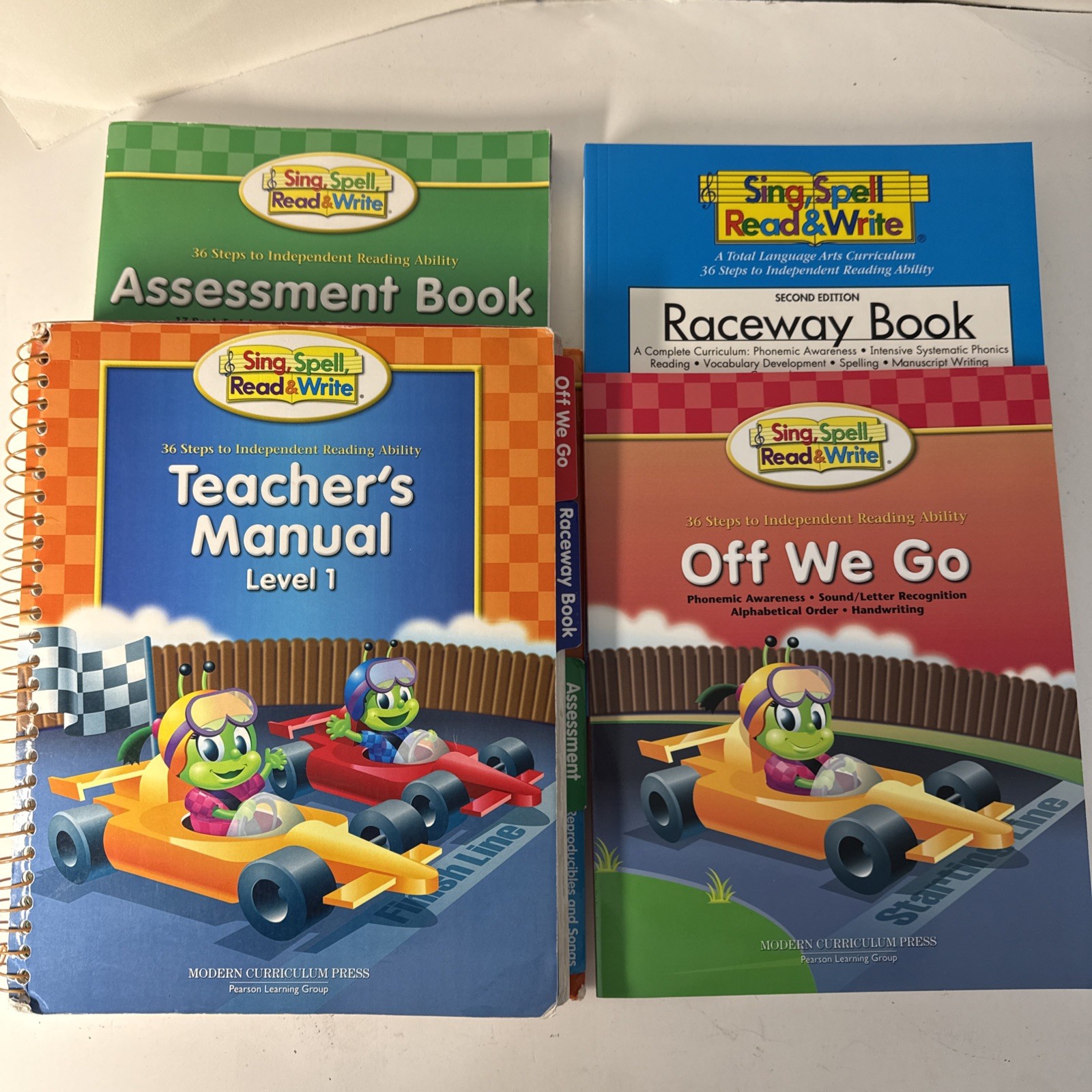 Sing Spell Read & Write Level 1, Grade 1, Teachers Manual, Off We Go, Raceway