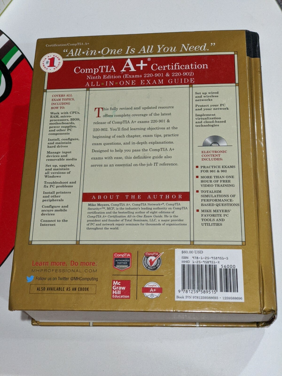All-In-One Ser.: CompTIA a+ Certification All-In-One Exam Guide, 9th edition/CD