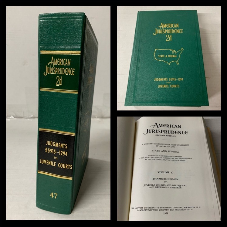 American Jurisprudence 2d State and Federal 2nd Ed Vol 47 Judgements To Juvenile