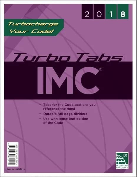 International Mechanical Code Turbo Tabs 2018 Edition, Soft Cover
