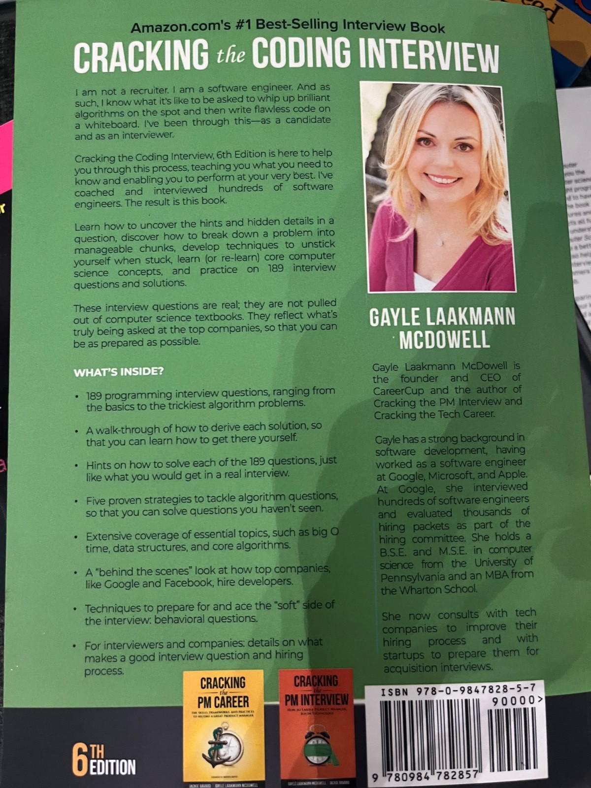 Cracking the Coding Interview : 189 Programming Questions and Solutions by Gayle