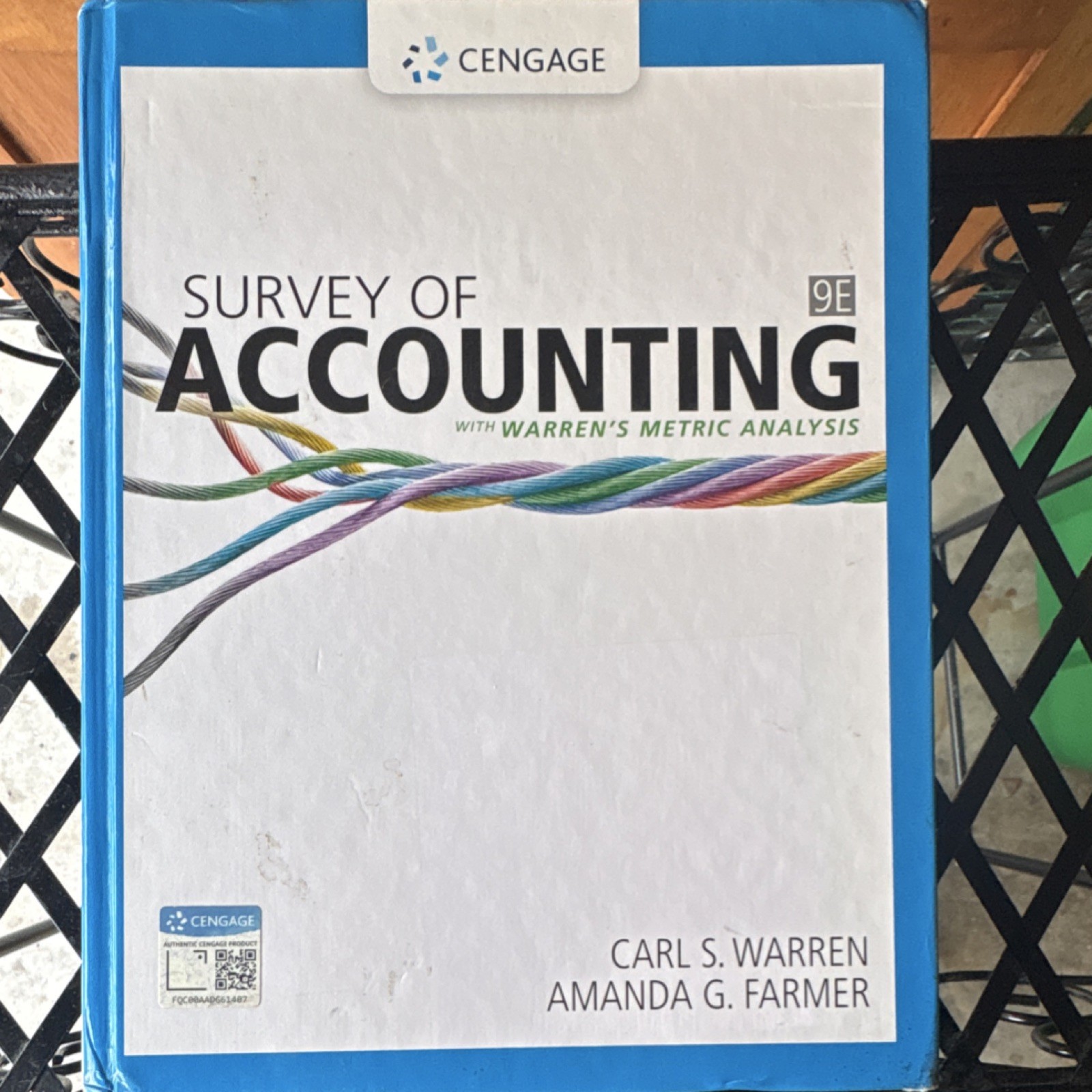 Cengage Survey of Accounting Ninth Edition Hardcover Warren & Farmer