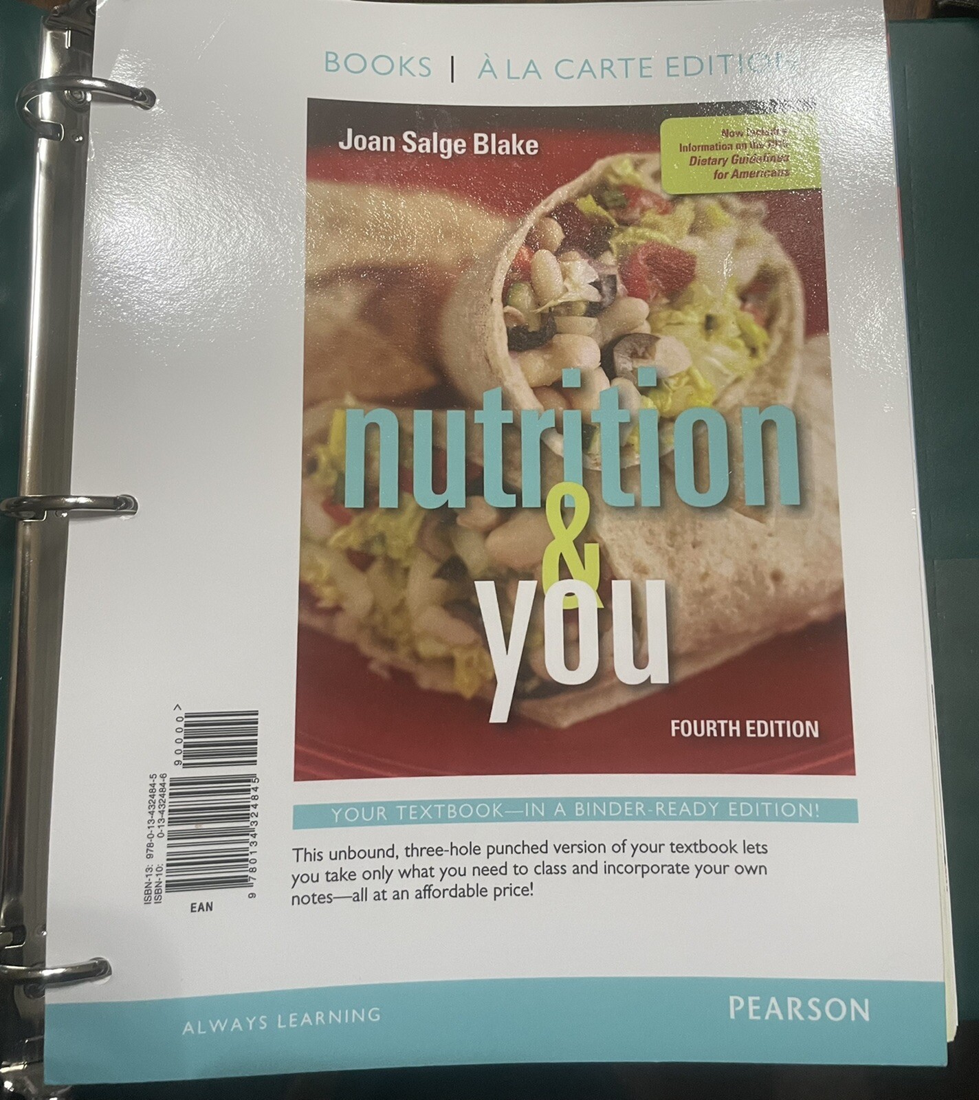 Nutrition and You, Books a la Carte Edition by Joan Salge Blake (2016)
