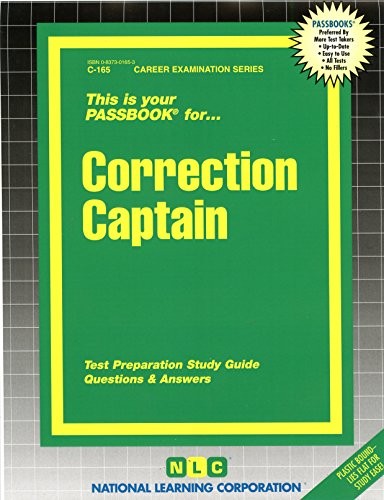 CORRECTION CAPTAIN(PASSBOOKS) (C-165) By Jack Rudman **BRAND NEW**