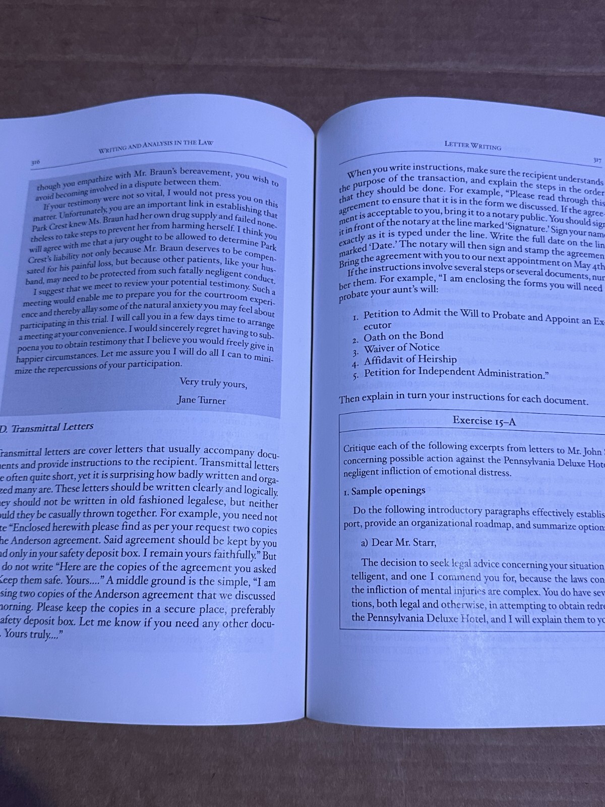 Writing and Analysis in the Law Paperback
