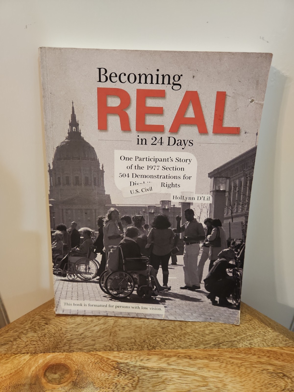 Becoming Real in 24 Days Hollynn D’lil Book Civil Rights Low Vision Disability