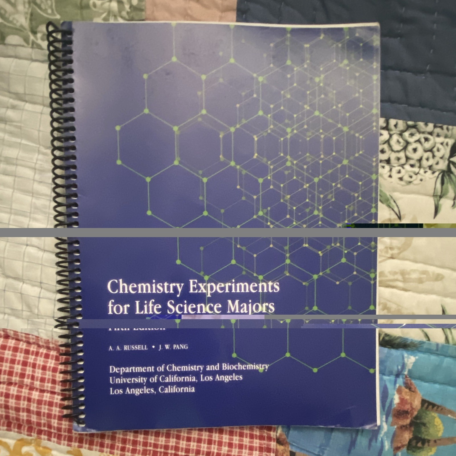 Pearson Chemistry Experiments for Life Science Majors 5th Ed Spiral
