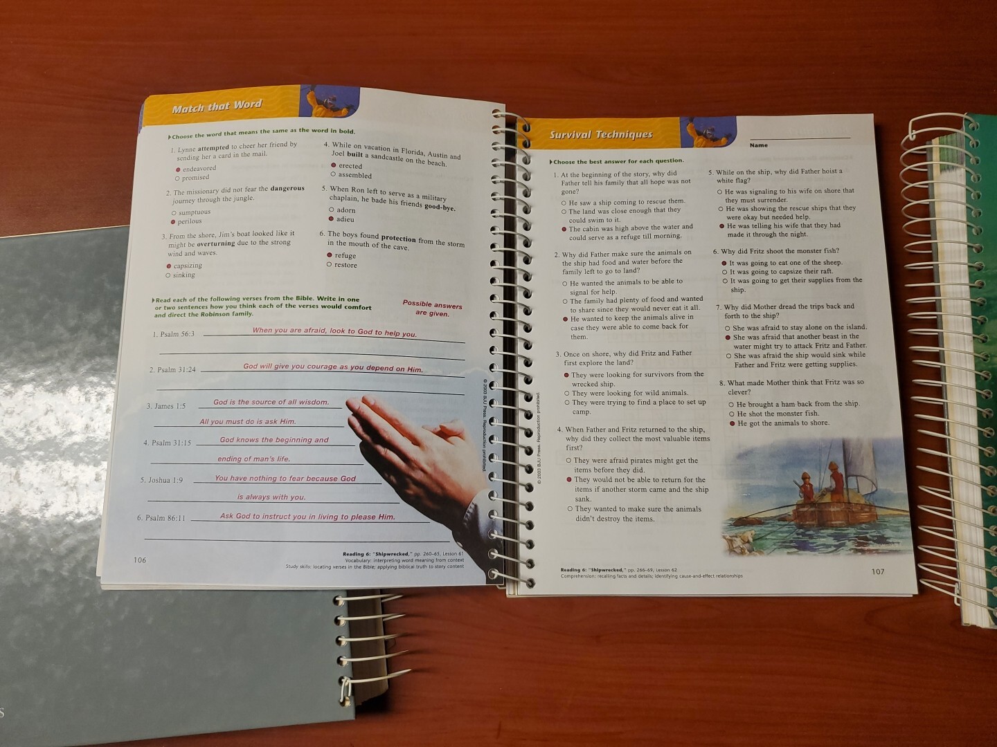 BJU Reading 6: As Full As The World-Worktext Answer Key & Teacher Ed. 1 And 2