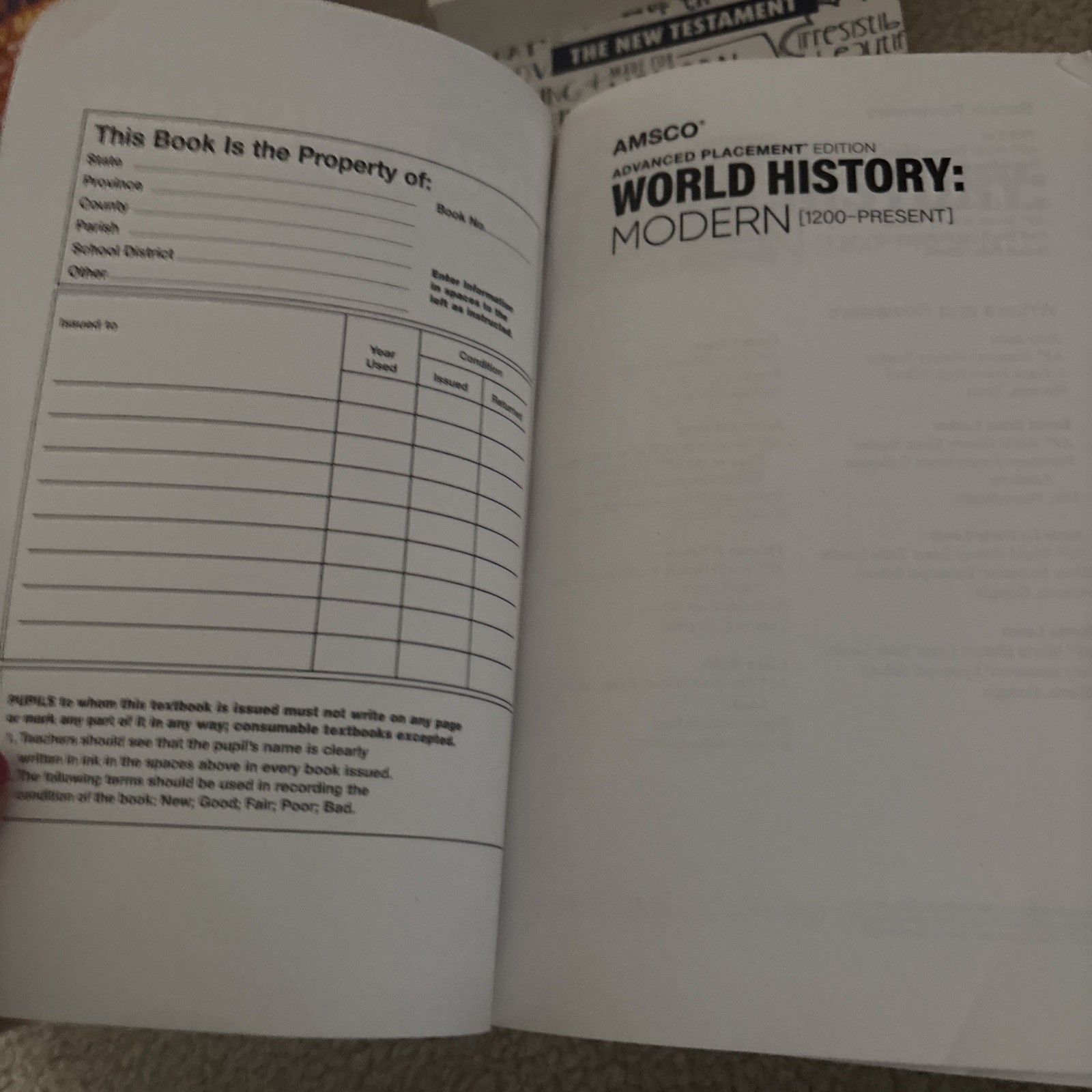 Advanced Placement (AP) World History Modern 1200 – Present AMSCO Publication
