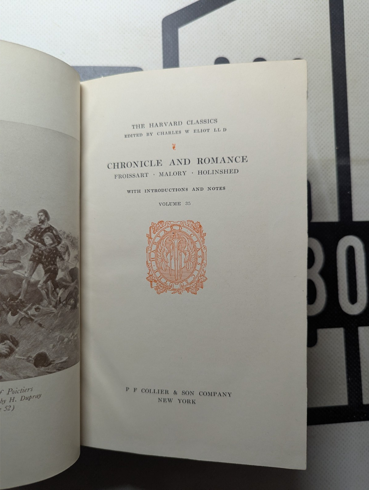 The Harvard Classics Volume 35 Chronicle and Romance 1910 Hardcover Vintage!