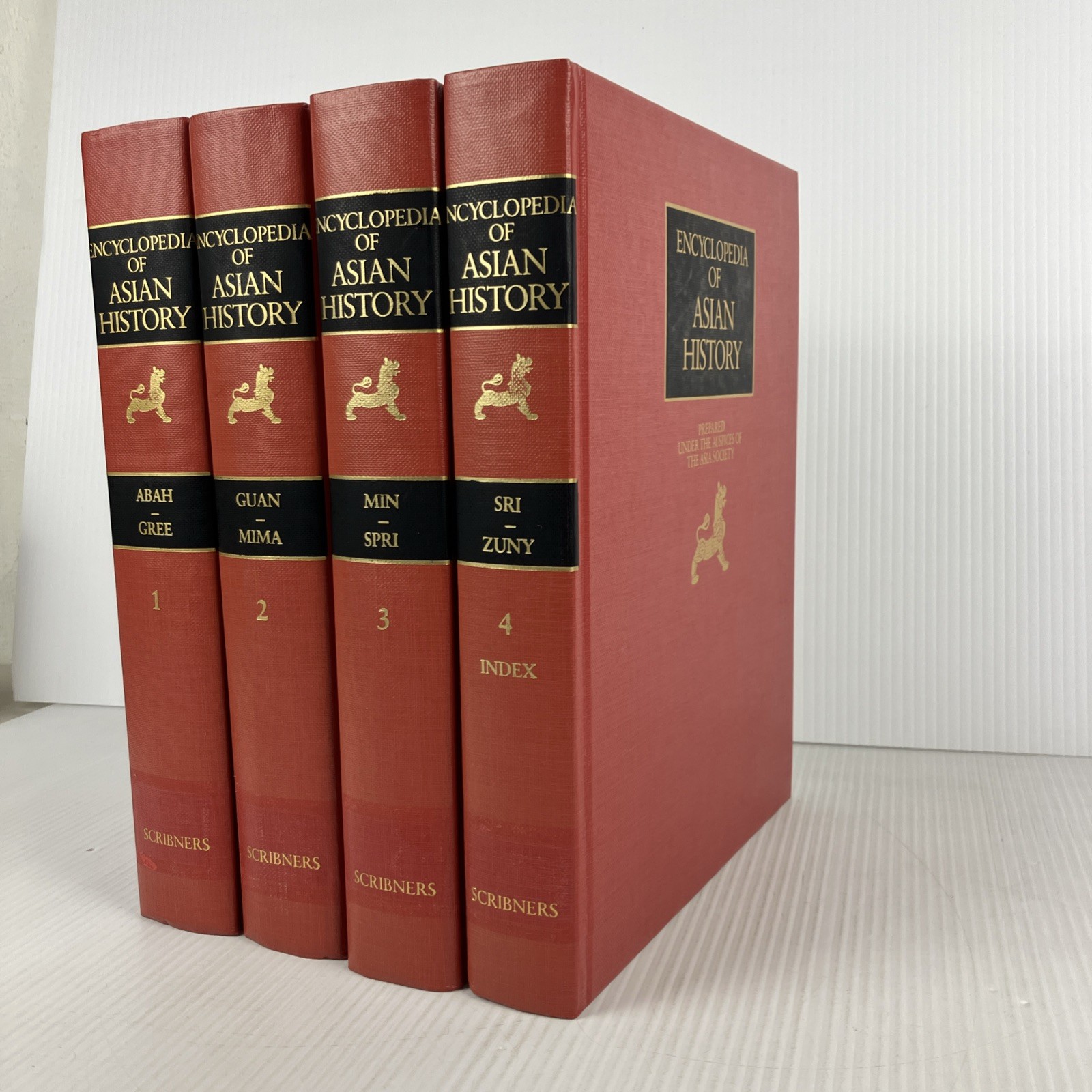 Encyclopedia of Asian History 4 volumes by Ainslie Embree HC Asia Society