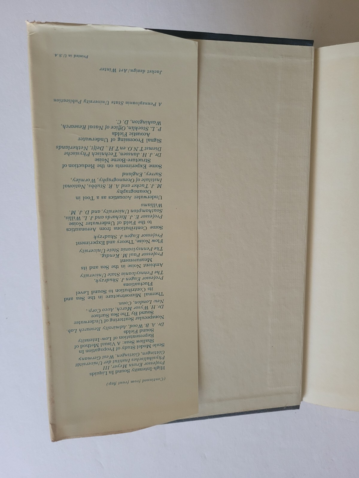 UNDERWATER ACOUSTICS – V.M. ALBERS – HC/DJ – PLENUM PRESS – NATO RESEARCH- 1963