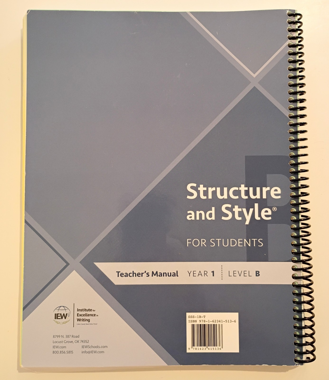 IEW Structure & Style For Students 1B DVDs Teacher Manual Homeschool Curriculum