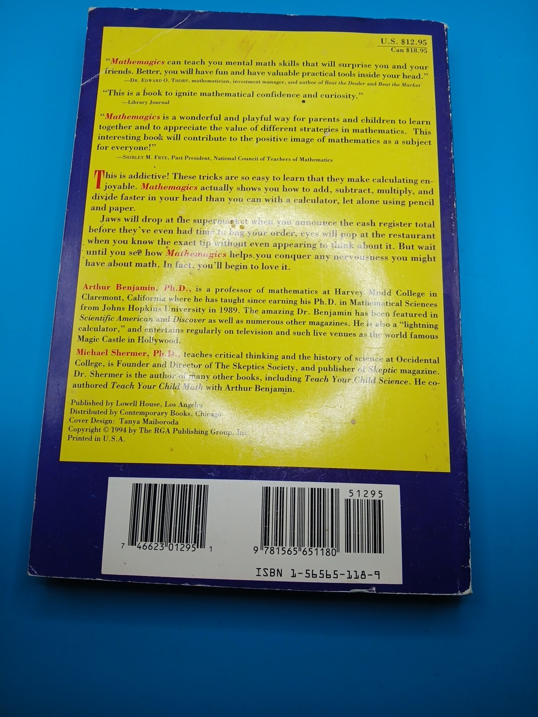 MATHEMAGICS: HOW TO LOOK LIKE A GENIUS WITHOUT REALLY By Arthur Benjamin VG
