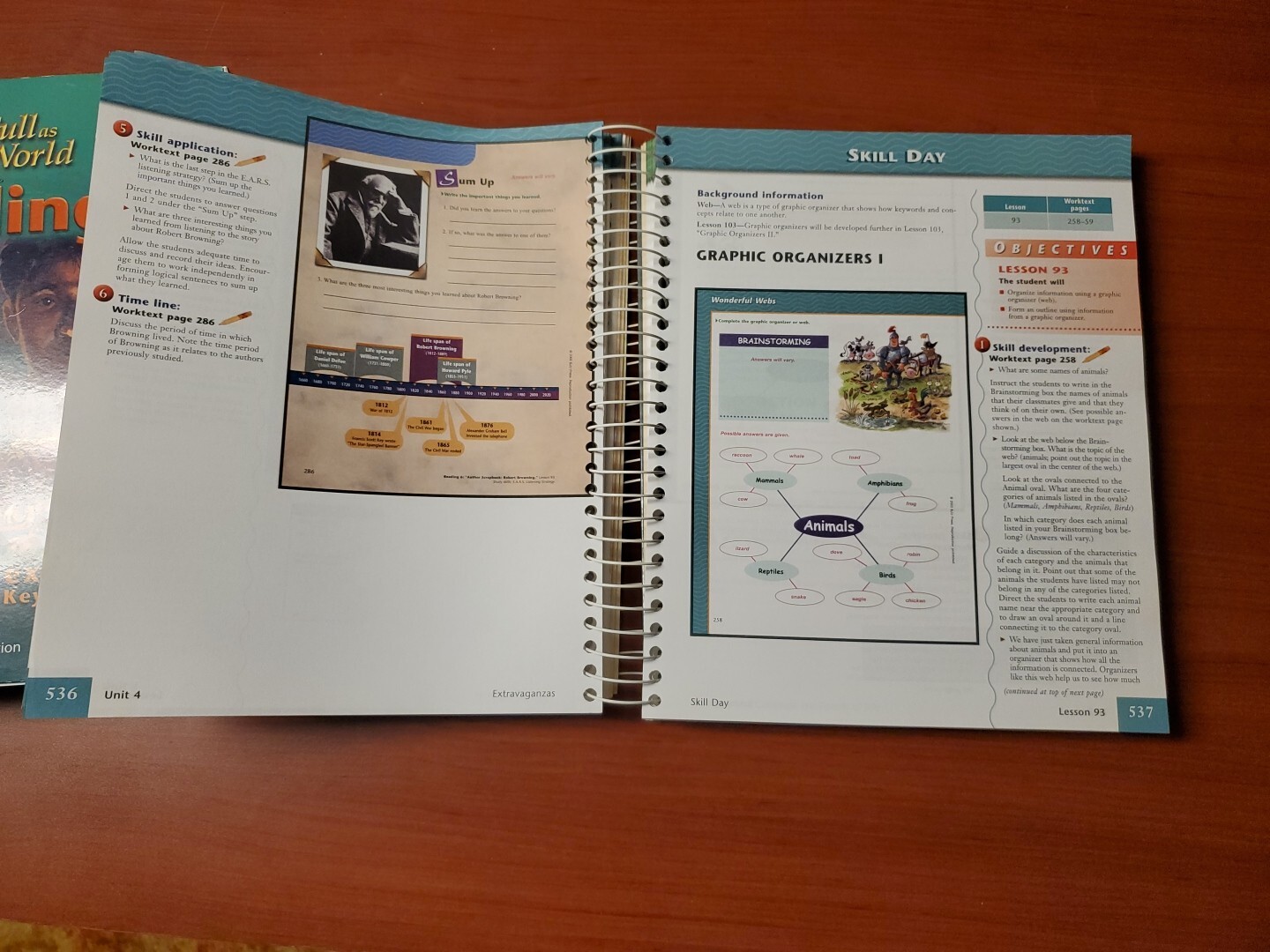 BJU Reading 6: As Full As The World-Worktext Answer Key & Teacher Ed. 1 And 2