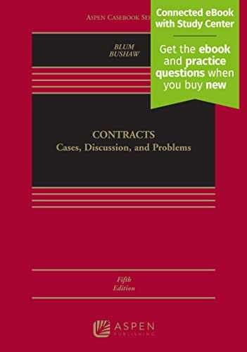 Contracts: Cases, Discussion and – Hardcover, by Brian A. Blum; – Very Good z
