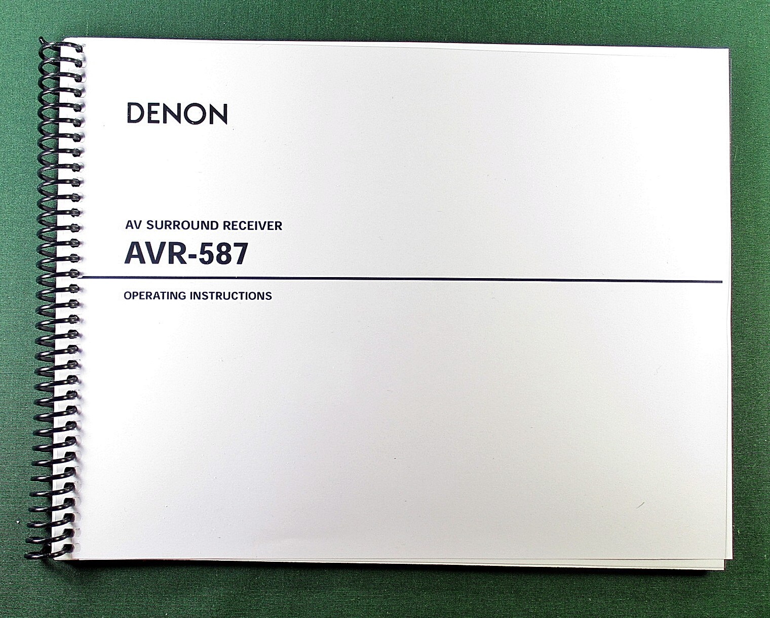 Denon AVR-587 Instruction Manual: 60 Pages & Protective Covers!