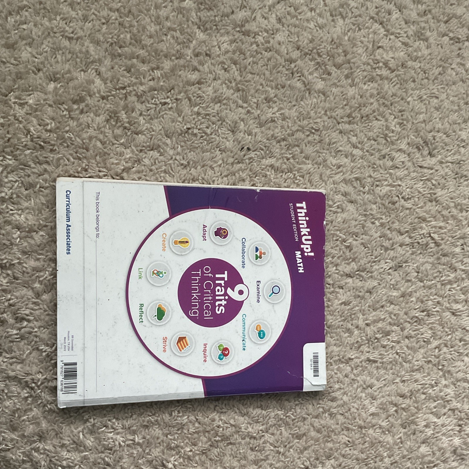 Curriculum Associates ThinkUp! Math Student Edition Level 5 Paperback