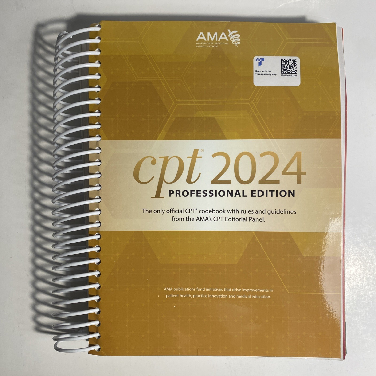 American Medical Association CPT 2024 Professional Edition Spiralbound Codebook