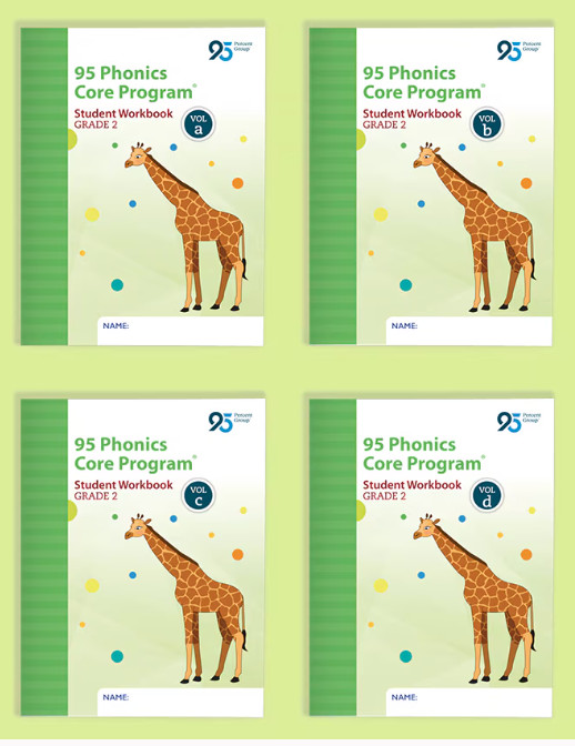 95 Phonics Core Program Student Workbook Grade 2 Vol. A – D