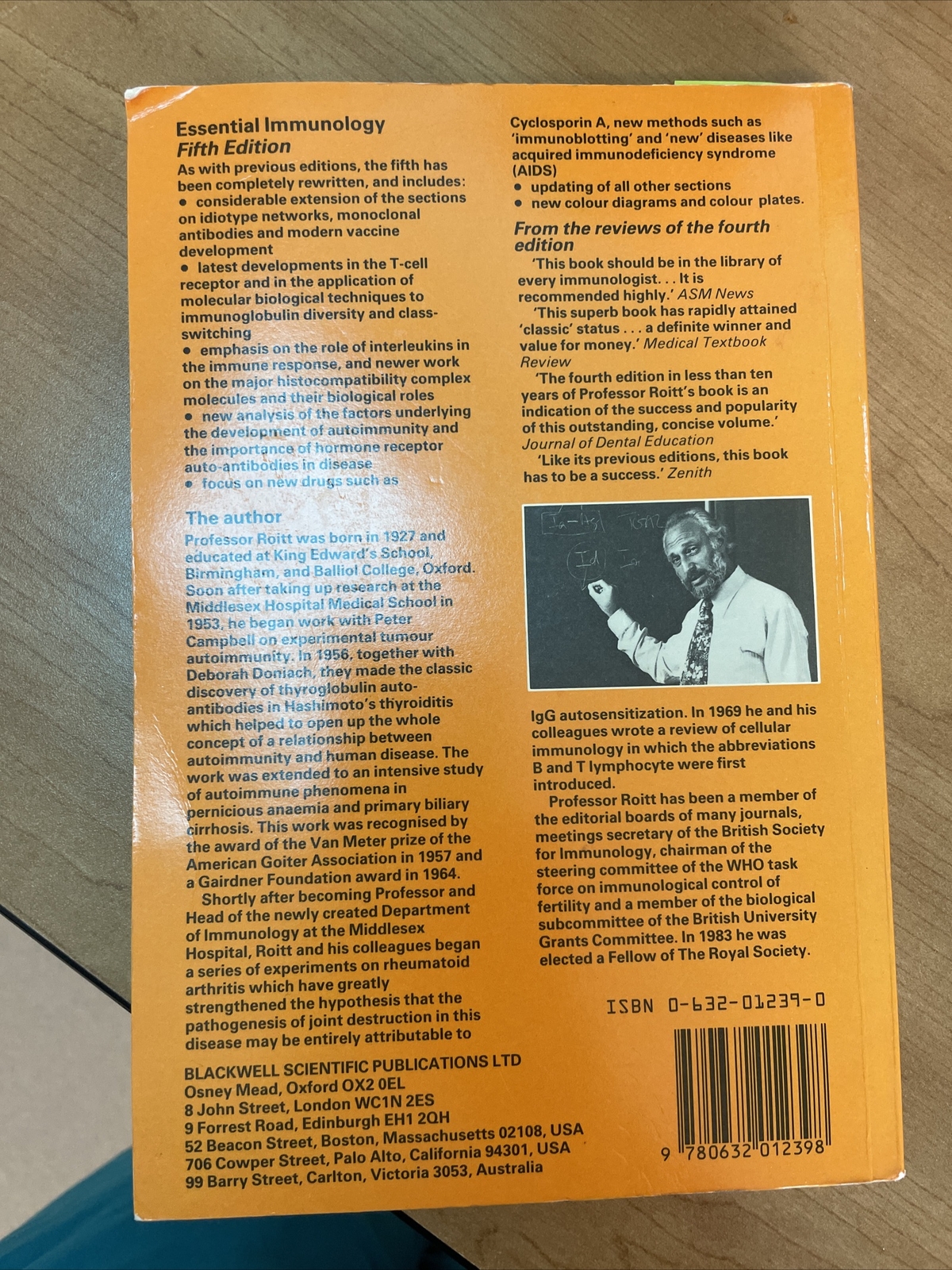 Roitt’s Essential Immunology by Ivan M. Roitt (1984, Hardcover)