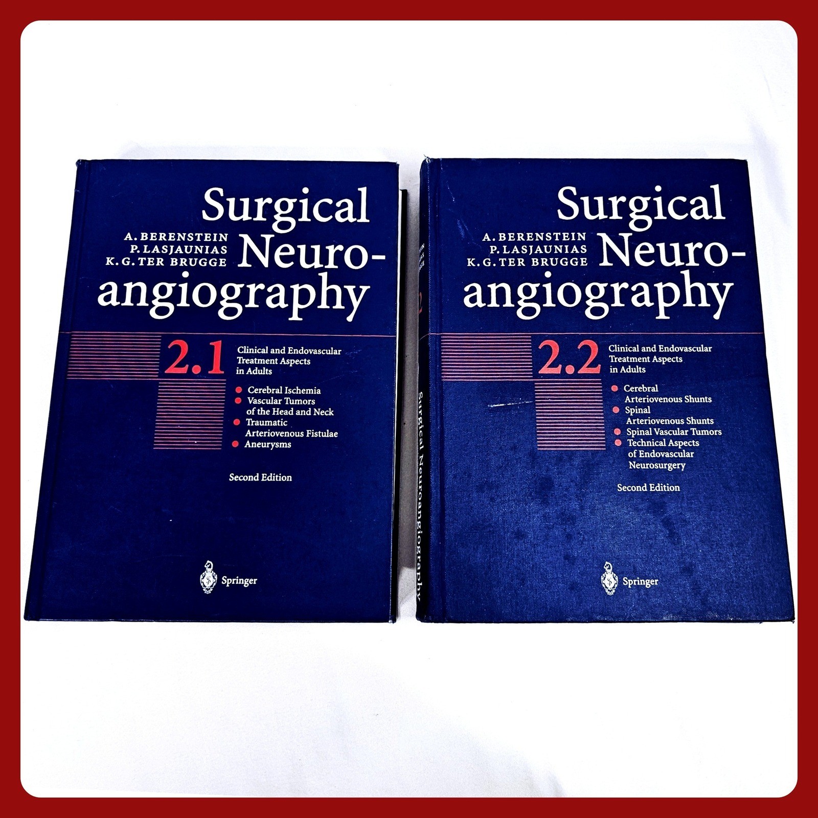 Springer Surgical Neuroangiography Berenstein Vol 2.1 2.2 Hardcover 2nd Ed 2004