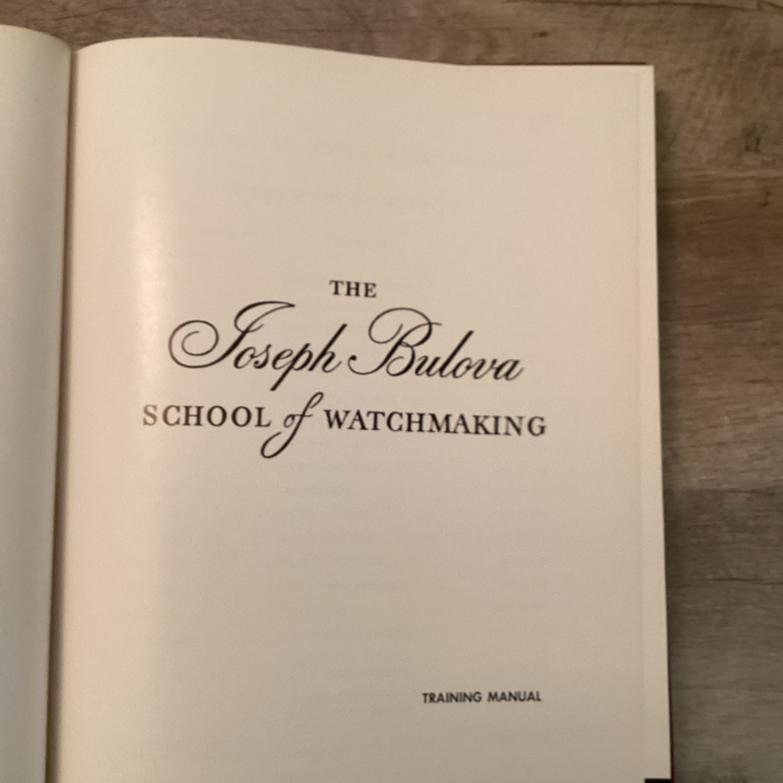 THE JOSEPH BULOVA SCHOOL OF WATCHMAKING Training Manual 1968- 9th Edition HC -VG