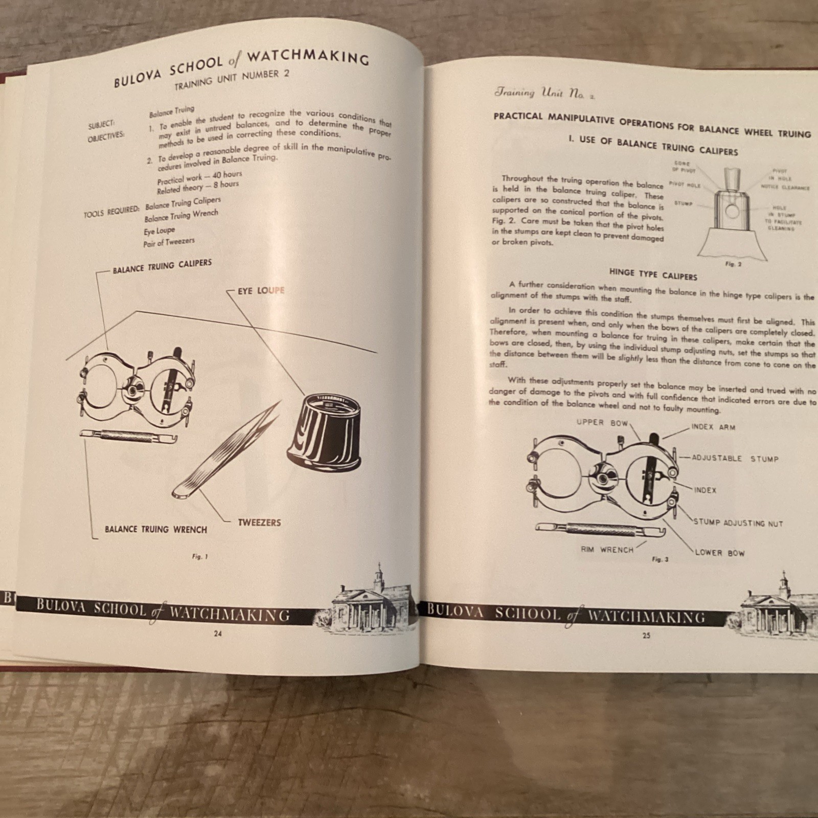 THE JOSEPH BULOVA SCHOOL OF WATCHMAKING Training Manual 1968- 9th Edition HC -VG