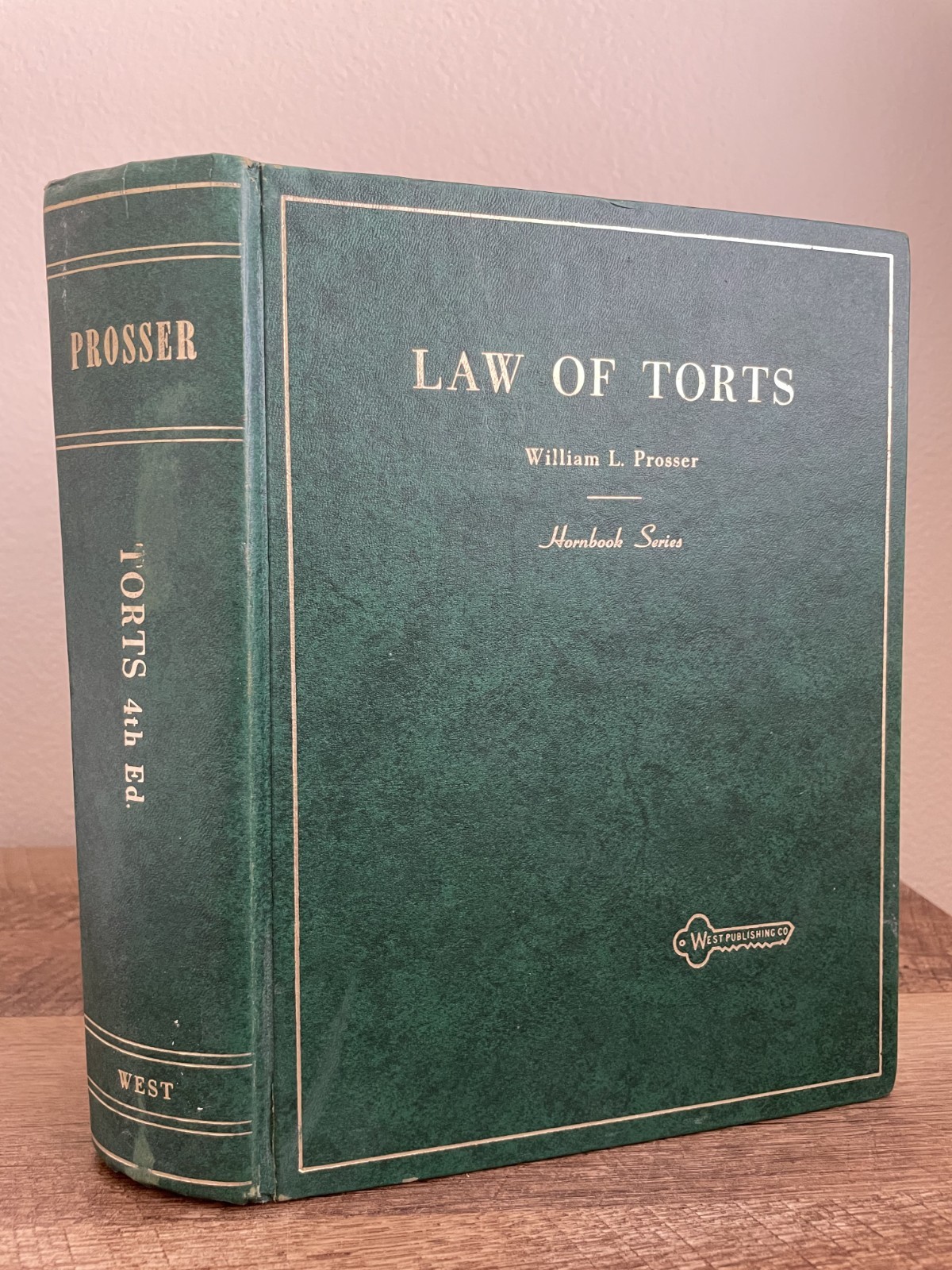 1971 The Law of Torts Hornbook by William Prosser 4th Ed, West Publishing Co.