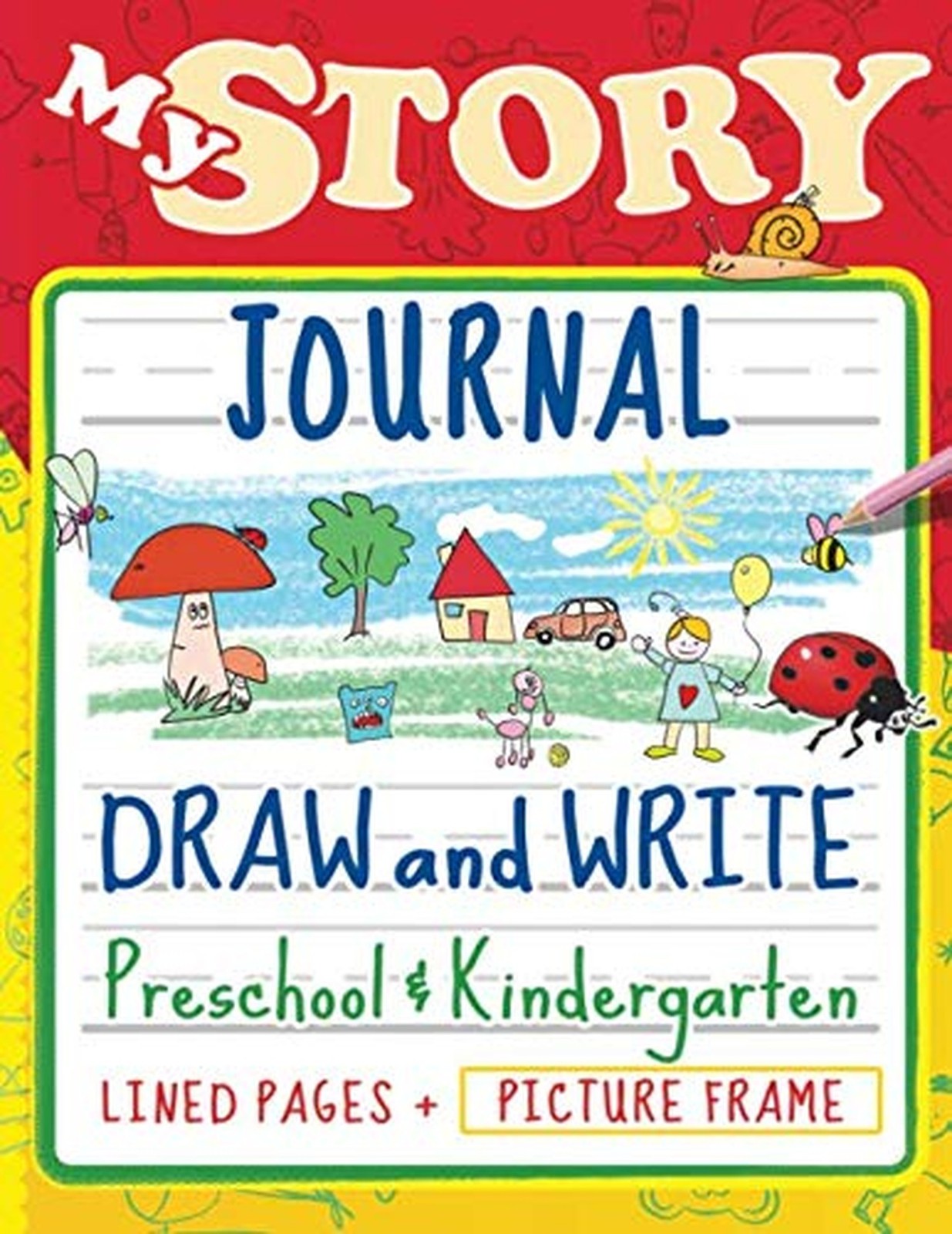 My Story Journal: Draw and Write, Preschool & Kindergarten, Lined Pages + Pic…
