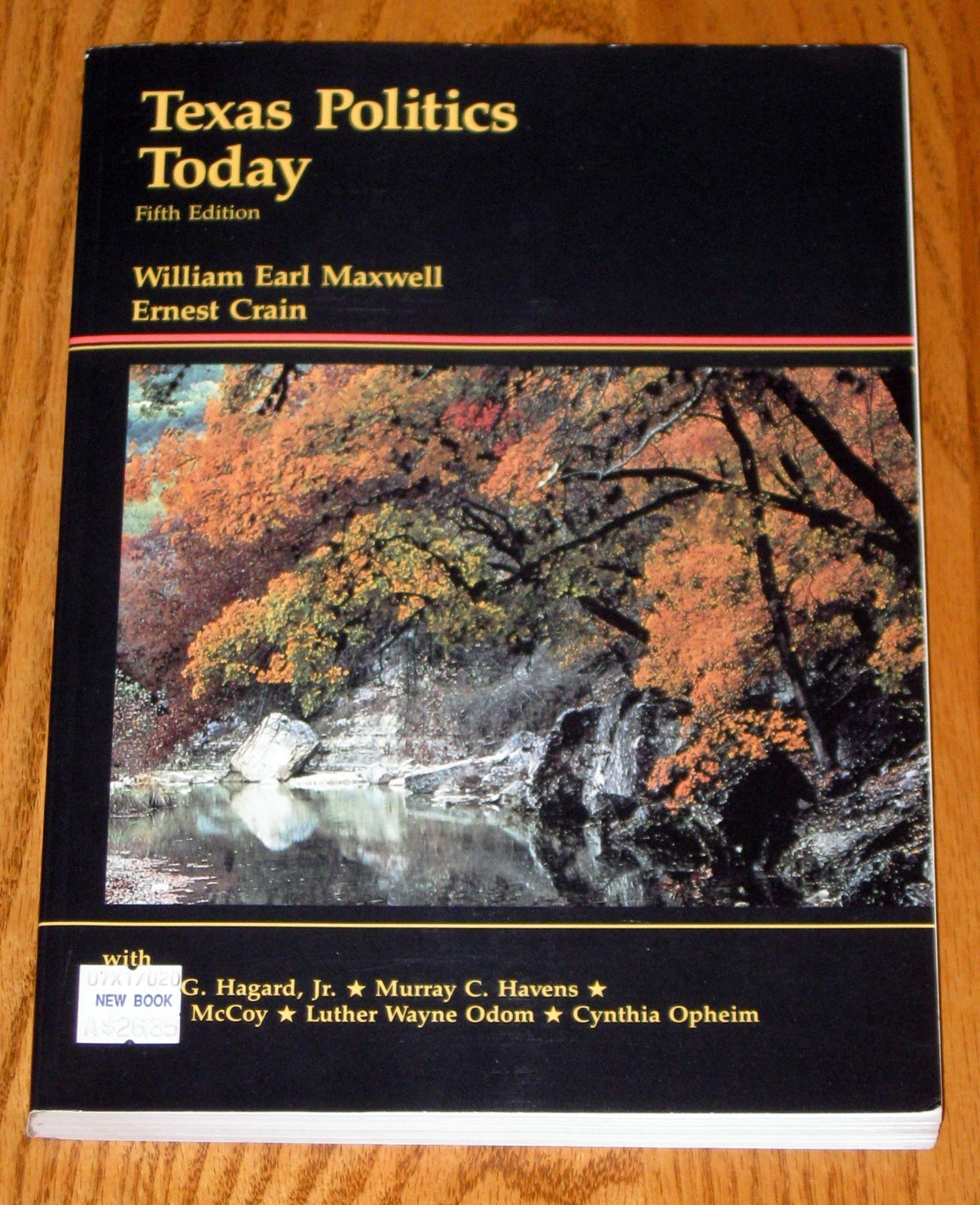 TEXAS POLITICS TODAY WILLIAM EARL MAXWELL & ERNEST CRAIN BOOK 1990 VINTAGE