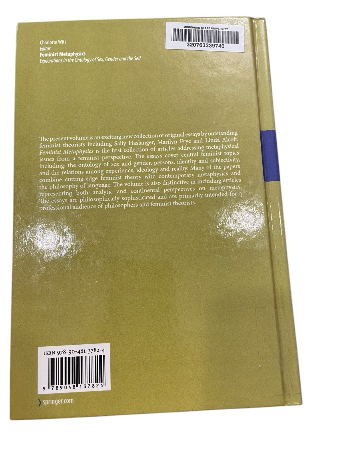 Feminist Metaphysics: A Feminist Philosophy Collection Charlotte Witt Editor