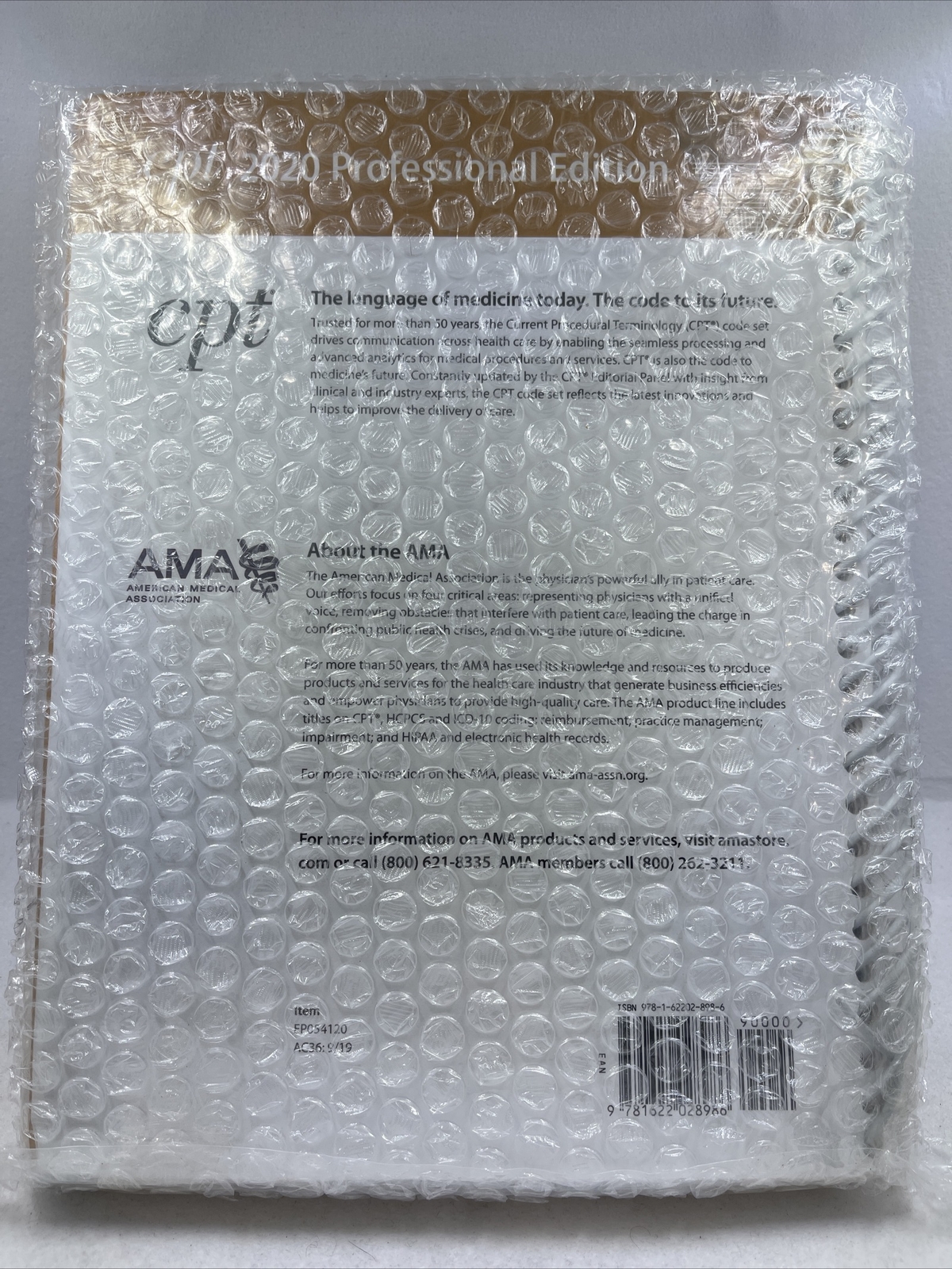 CPT 2020 Professional Codebook (Pro Edition) AMA Spiral Bound sealed