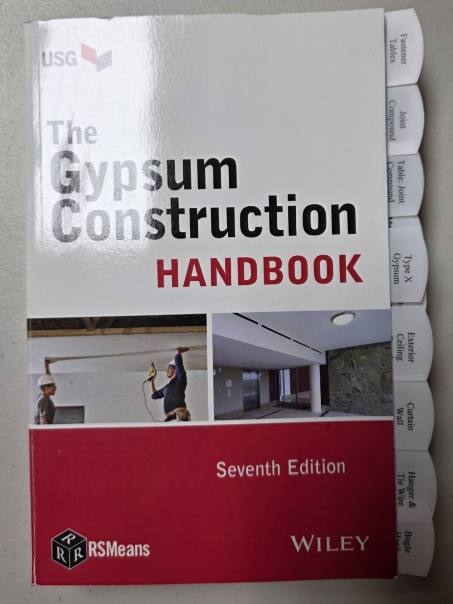 Gypsum Construction Handbook Contractor Study Guild Tests 7th Edition NEW TABBED