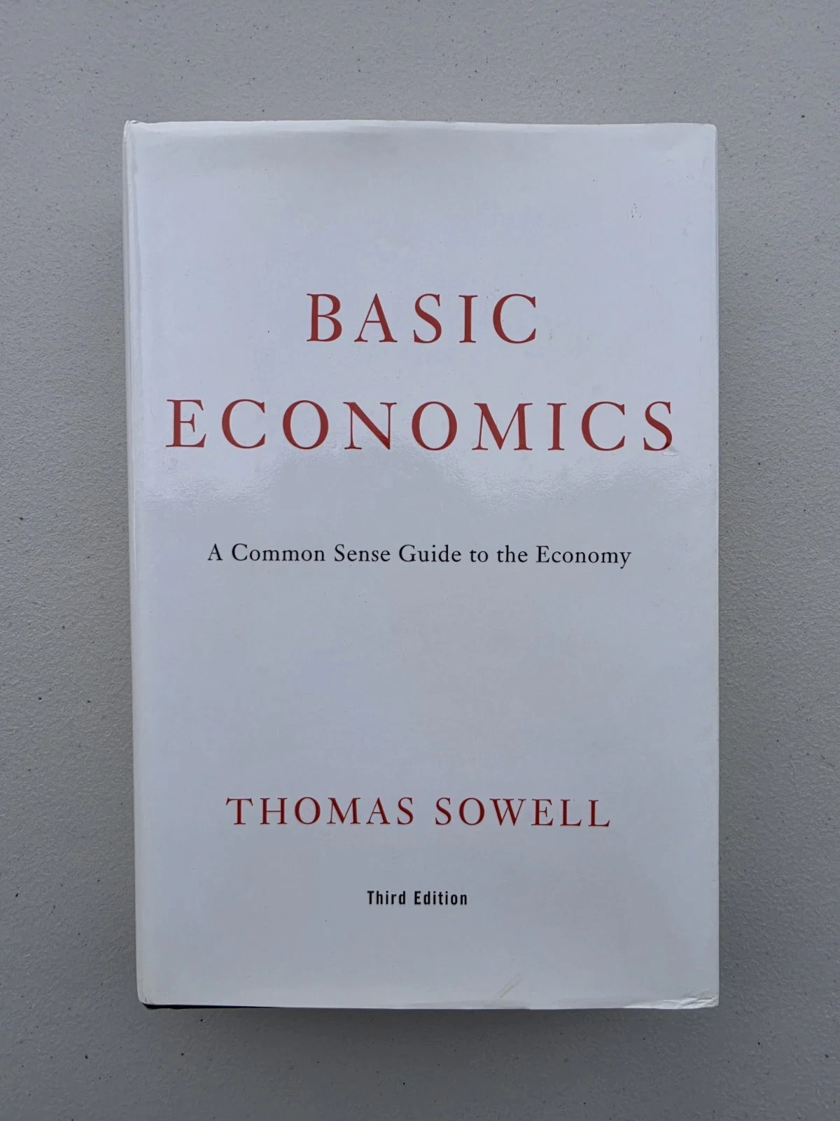 Thomas Sowell Basic Economics 3rd Ed Hardcover Economy Book Clean Copy