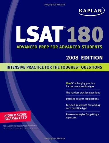 Kaplan LSAT 180, 2008 Edition – paperback Kaplan