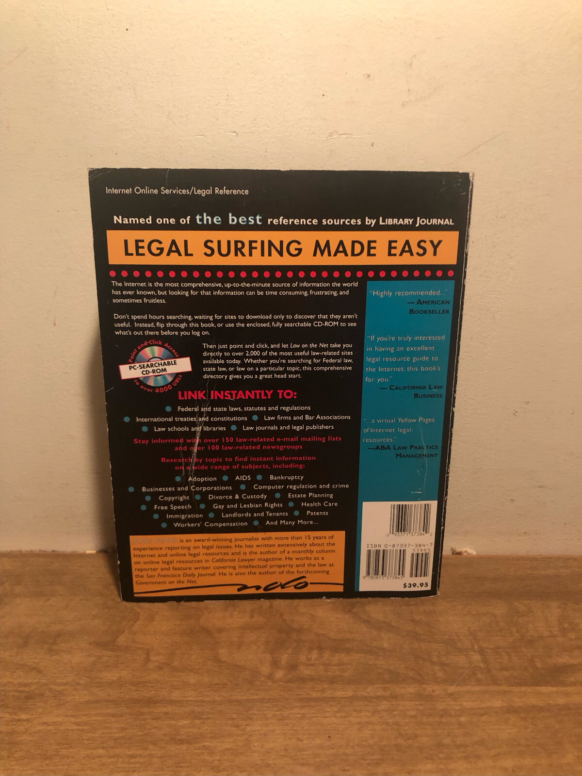 Law on the Net (Law on the Net (W/CD)) by James Evans PB, 1997