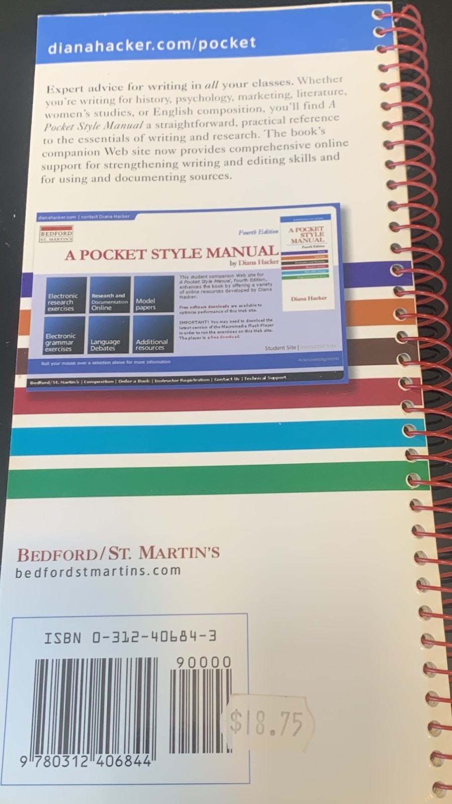 Pocket-Style Manual by Diana T. Hacker (2003, Trade Paperback)