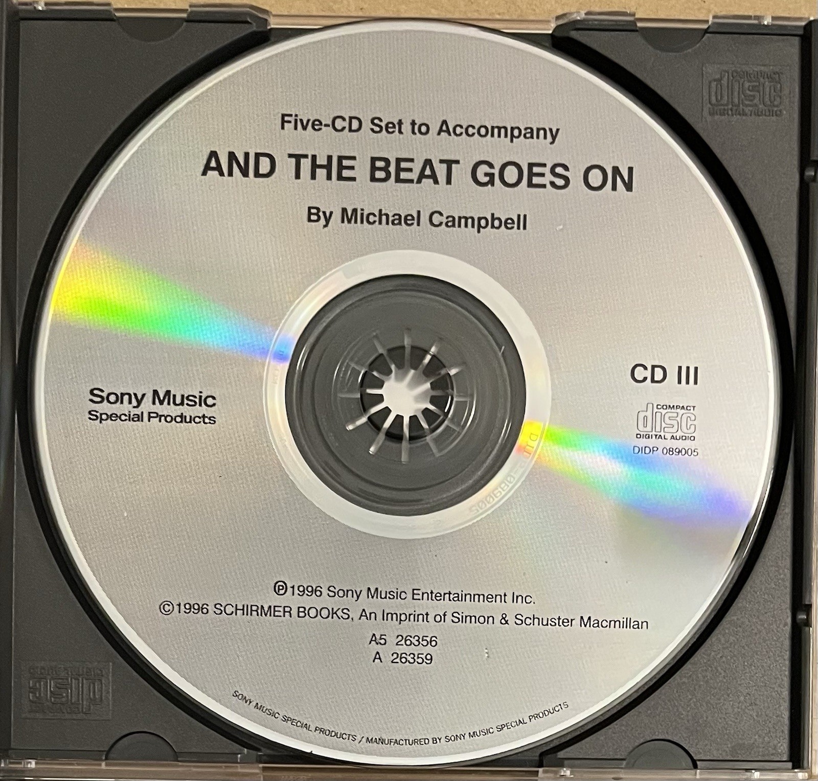 AND THE BEAT GOES ON – CD ACCOMPANIMENT DISCS I-3, 3 DISC AUDIO CD SET,