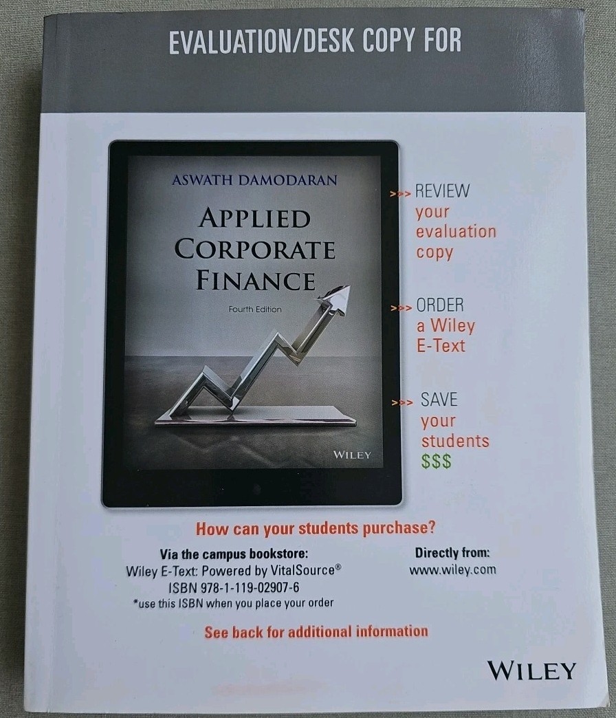 Applied Corporate Finance Evaluation /Desk Copy