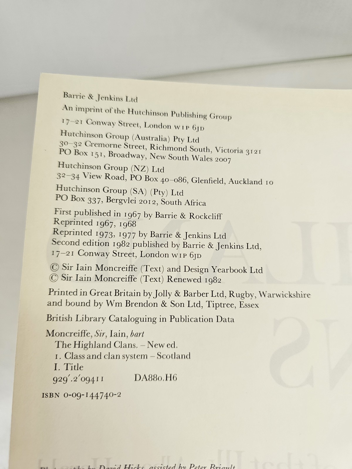 Highland Clans by Iain Moncreiffe (Hardcover, 1982)