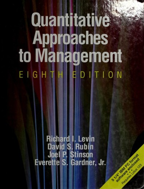 Quantitative Approaches to Management Hardcover