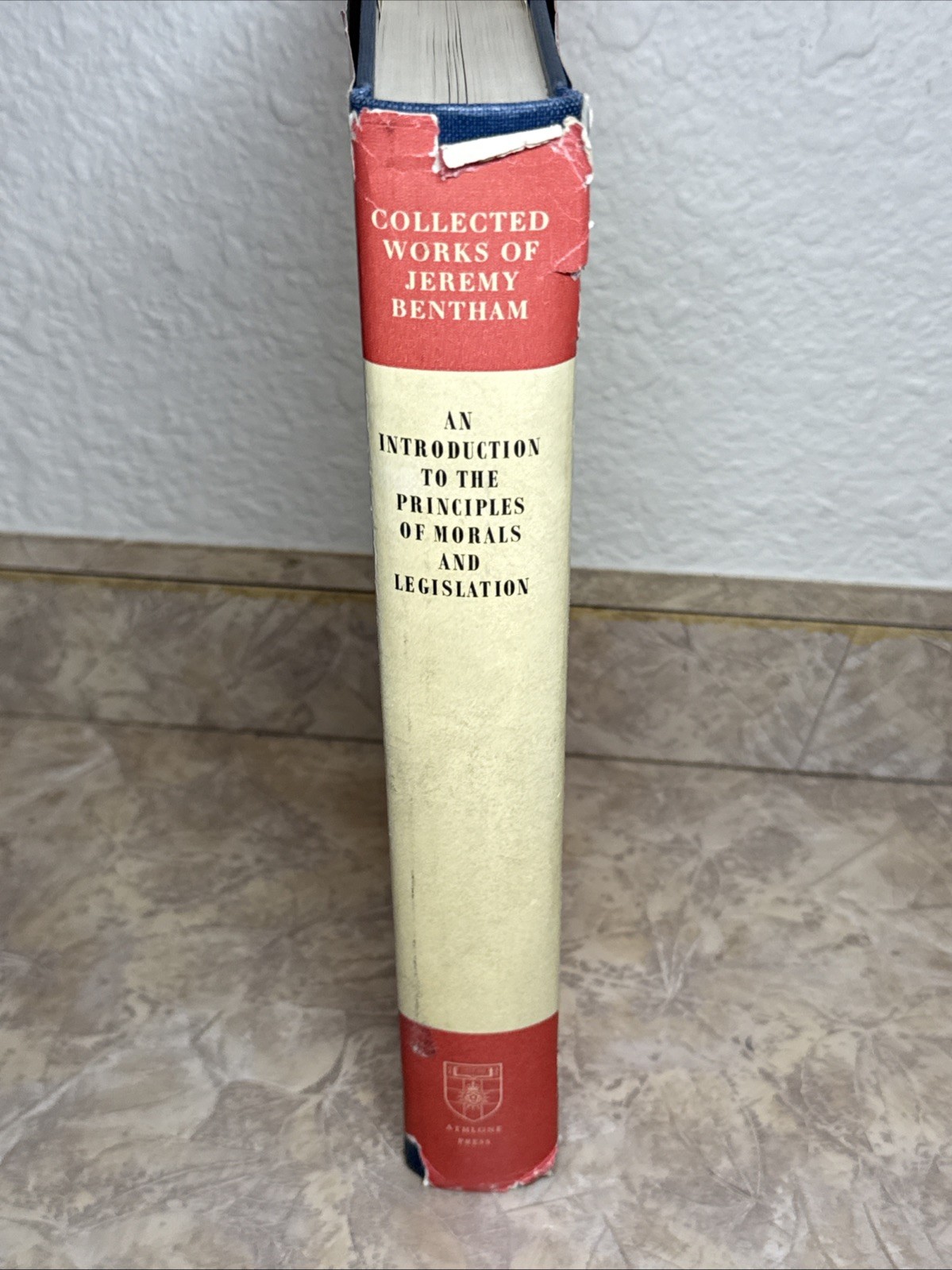 Jeremy Bentham 1970 An Intro to the Principles of Morals & Legislation HC DJ