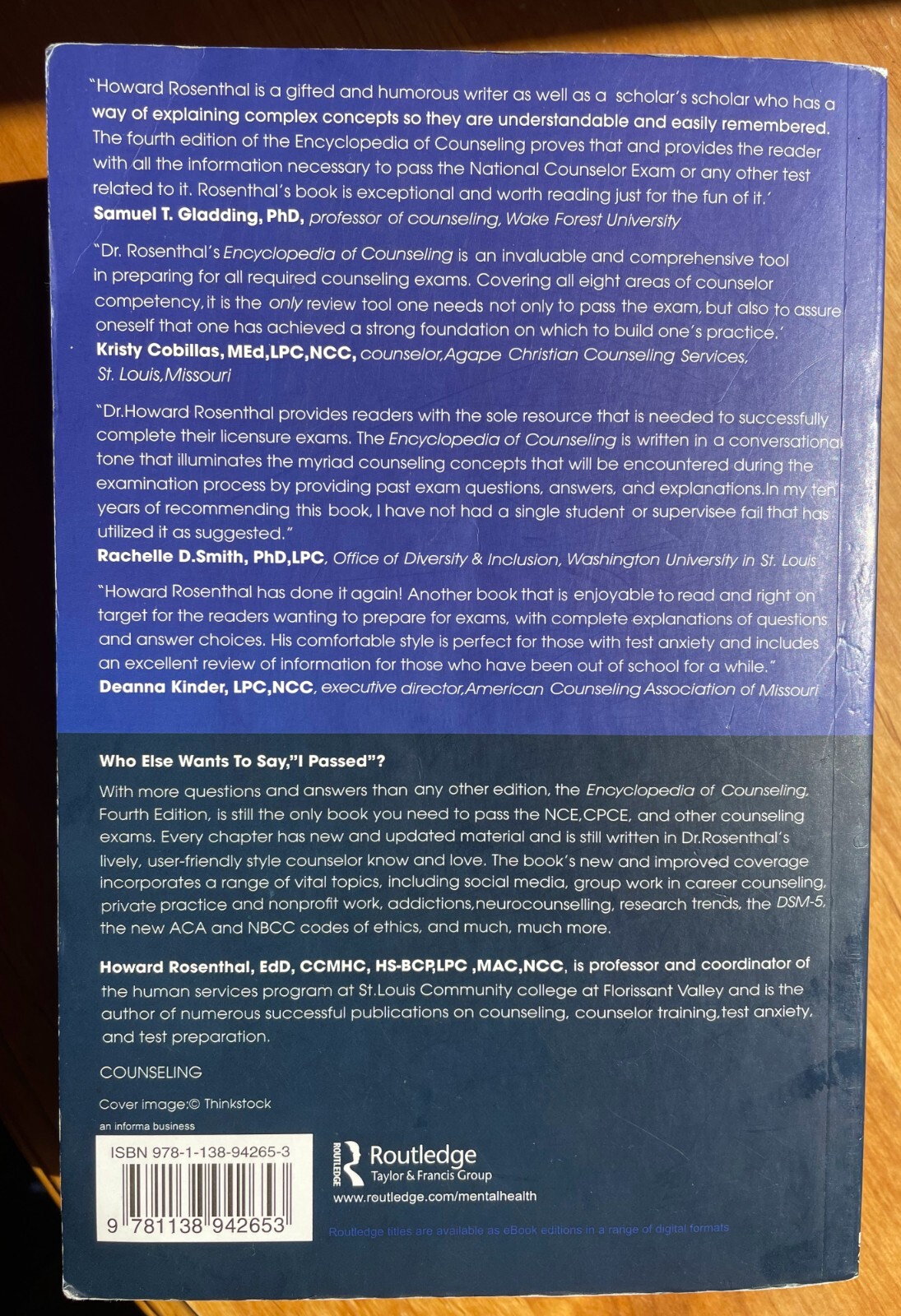 Encyclopedia of Counseling : Master Review and Tutorial for the National…
