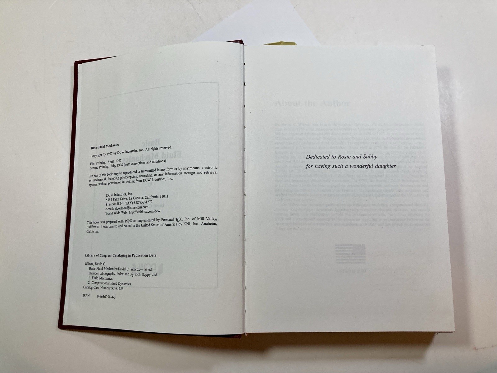 Basic Fluid Mechanics David C Wilcox – HC – First Edition 2nd Print w/ Compact